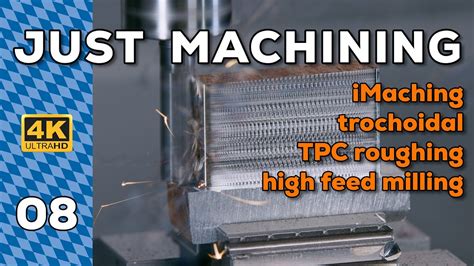 3 axis cnc trochoidal cool part closeup video|CNC Machining a steel part with TPC and HPC tools .